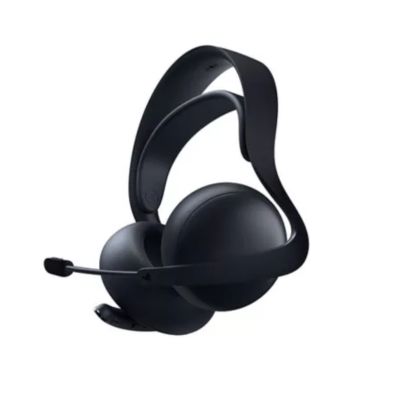 Gamer focused on the action in a futuristic virtual world with high-quality gaming headphones.